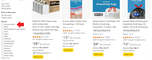 Search for Amazon’s Private Label Brands