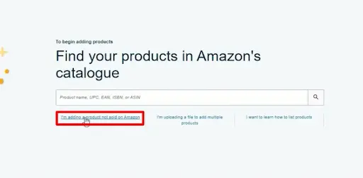 adding a product not sold on amazon