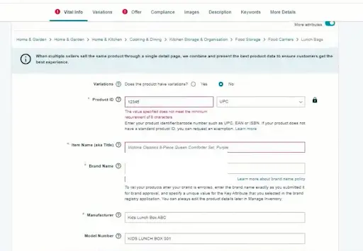 fill out the required details