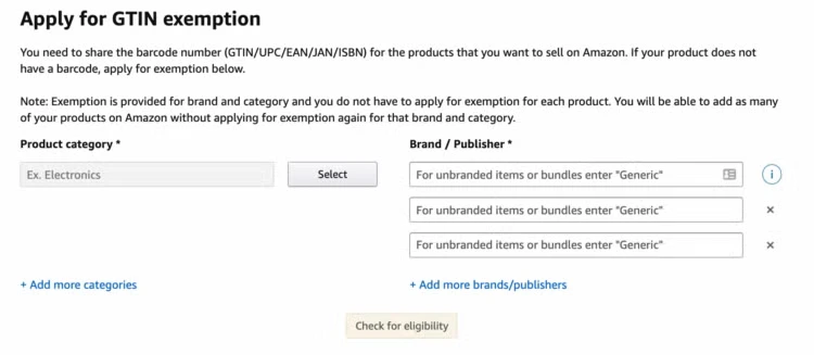 apply for gtin exemption 