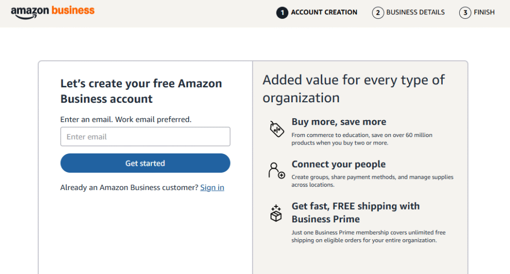 Steps to Open an Amazon Business B2B Account for a Buyer